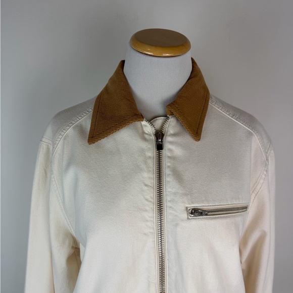 Reformation Harrison Utility Jacket Cream Brown Size S - Picture 7 of 11